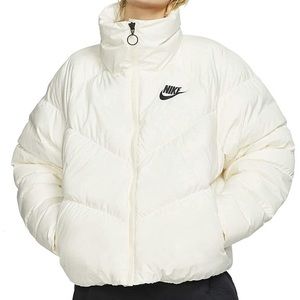 Nike white puffer winter jacket